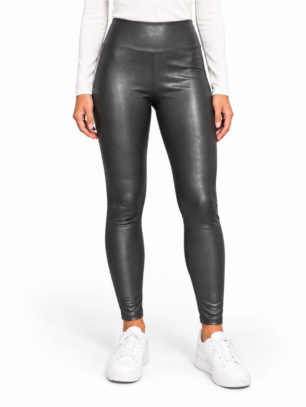 SPANX Faux Leather High Rise Leggings Black Size Medium